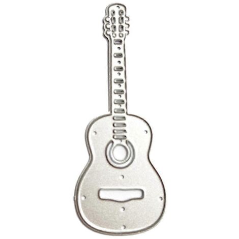 Pochoirs de découpe en métal pour guitare, à embosser, pour la création de cartes et le scrapbooking.