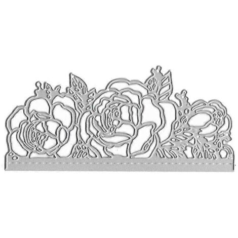 Pochoirs de découpe en métal pour invitation rose, pochoir, scrapbooking, tampons, papier Ca