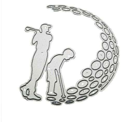 Pochoirs de découpe en métal pour la création de cartes à gaufrer sur le thème du golf parent-enfant