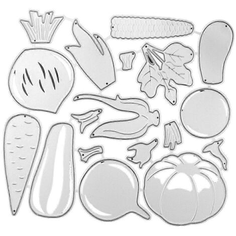 Pochoirs de découpe en métal pour légumes, scrapbooking, album DIY, tampons, cartes en papier, gaufrage, décoration, loisirs créatifs
