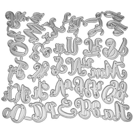 Pochoirs de découpe en métal pour lettres de l'alphabet, pochoirs, modèles pour scrapbooking, cartes et décoration en relief