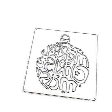 Pochoirs de découpe en métal pour lettres de Noël, scrapbooking et cartes en papier.