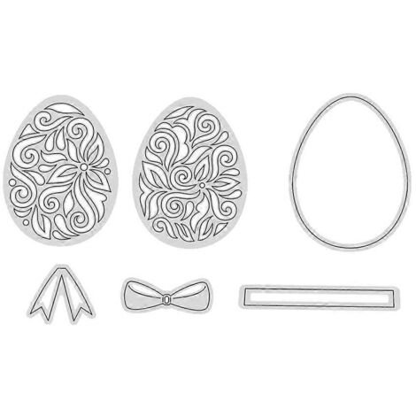 Pochoirs de découpe en métal pour œufs de Pâques, microgravure, scrapbooking, tampons pour albums DIY