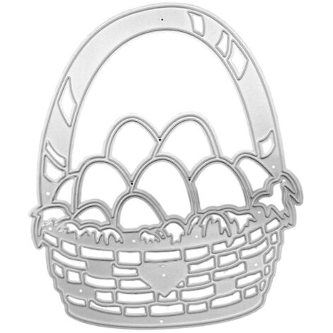 Pochoirs de découpe en métal pour panier d'œufs de Pâques, pochoir pour scrapbooking, carte en papier, moule à gaufrage et décoration artisanale