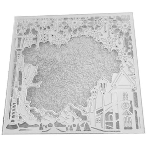 Pochoirs de découpe en métal « Scène enneigée » pour la création de cartes en relief