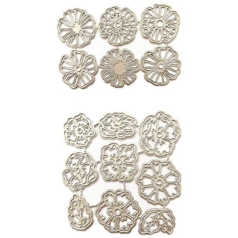 Pochoirs de découpe métalliques motifs fleurs pour scrapbooking et cartes