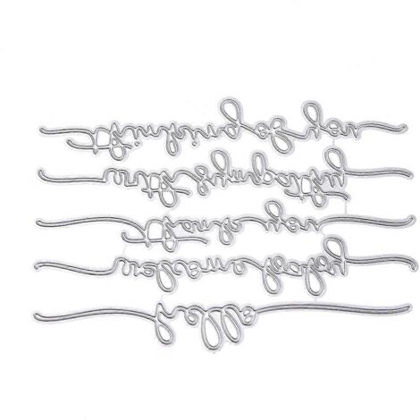 Pochoirs de découpe pour mots créatifs, scrapbooking, gaufrage, album photo, etc.