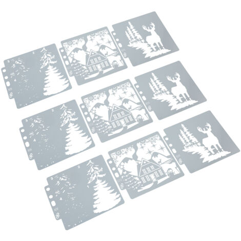Pochoirs de Noël pour scrapbooking, motifs festifs pour bricolage et décoration papier