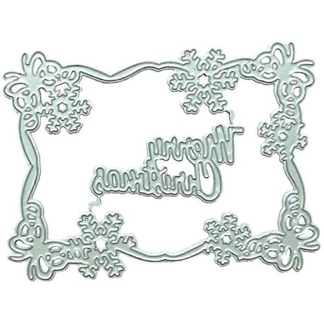 Pochoirs en métal Flocons de neige Joyeux Noël pour scrapbooking et album photo DIY