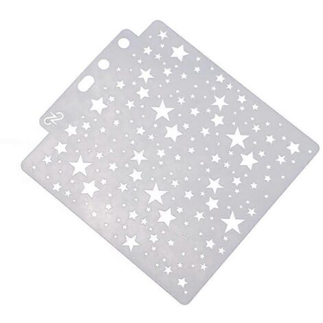 Pochoirs étoiles, modèles, peinture, scrapbooking, gaufrage, tamponnage, album, loisirs créatifs, art