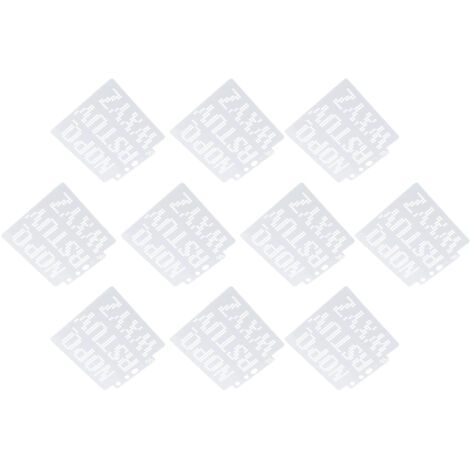 Pochoirs lettres réutilisables en PET - 20 pièces pour scrapbooking et DIY créatif