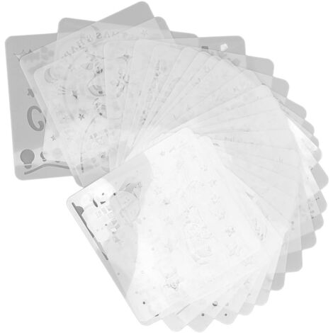 Pochoirs muraux réutilisables Noël - 24 motifs en PET lavable pour décoration créative et bricolage