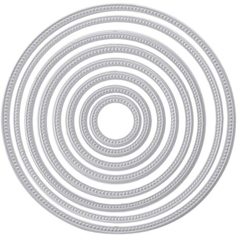 Pochoirs ronds en métal pour découpe, scrapbooking et gaufrage, loisirs créatifs