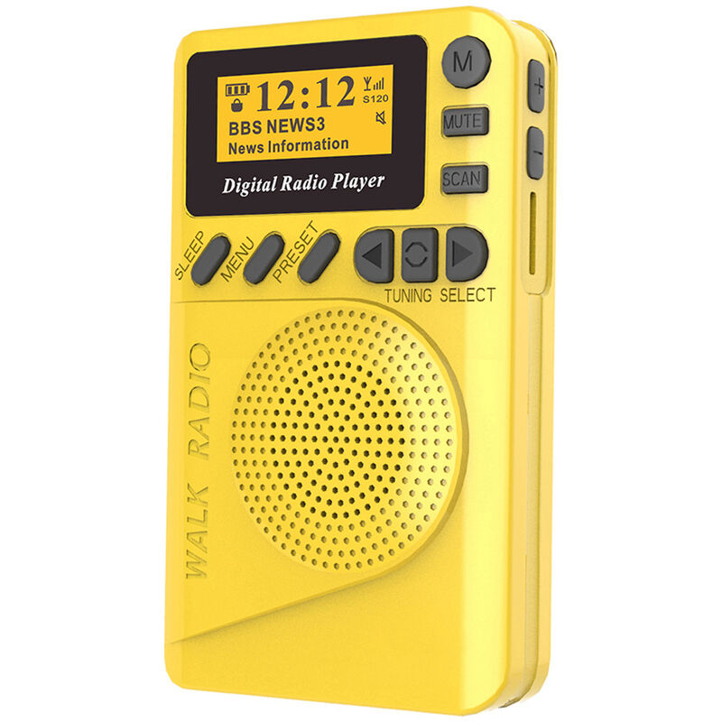 

Happyshop - Pocket DAB Radio digital Mini DAB + Radio digital con reproductor MP3 Radio FM Pantalla LCD
