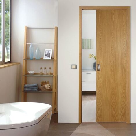 Pocket Door Kit Hideaway Single Sliding System Cavity Frame Internal Home Design / 450mm x 2030mm 90kg - Beige