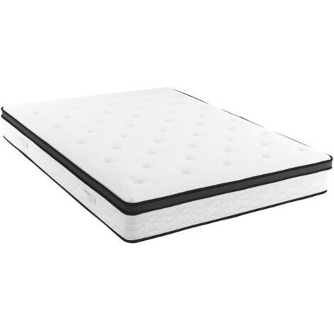 POCKET HYBRID - Matelas - 160 x 200 cm - Epaisseur 30 cm - Ressorts ensachés - 5 zones - Mousse a mémoire de forme