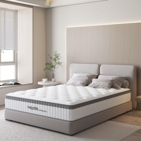 Pocket Sprung Quilted Mattress 5ft King Medium Firmness 24cm Depth Flat Pack