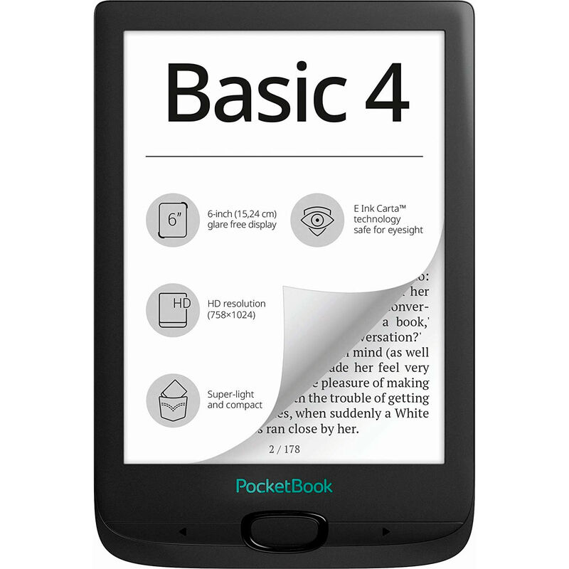 

basic4 negro e-book libro electrónico 6'' e ink cart hd 8gb ranura microsd - Pocketbook