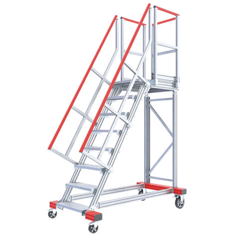 Podesttreppe 17-stufig - Max. Arbeitshöhe 6.25m - 22300616