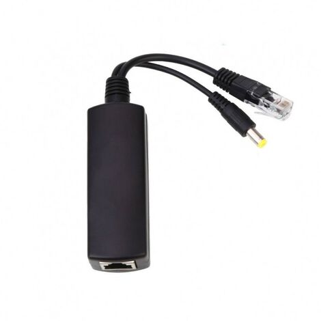 "PoE Splitter 10/100M: alimentazione standard IEEE 802.3af e uscita 12V 1A per dispositivi di rete"