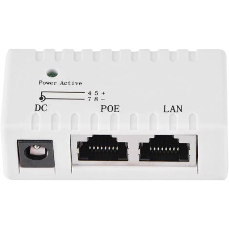 POE Splitter Power Over Ethernet Injector Adapter for LAN Network(White)