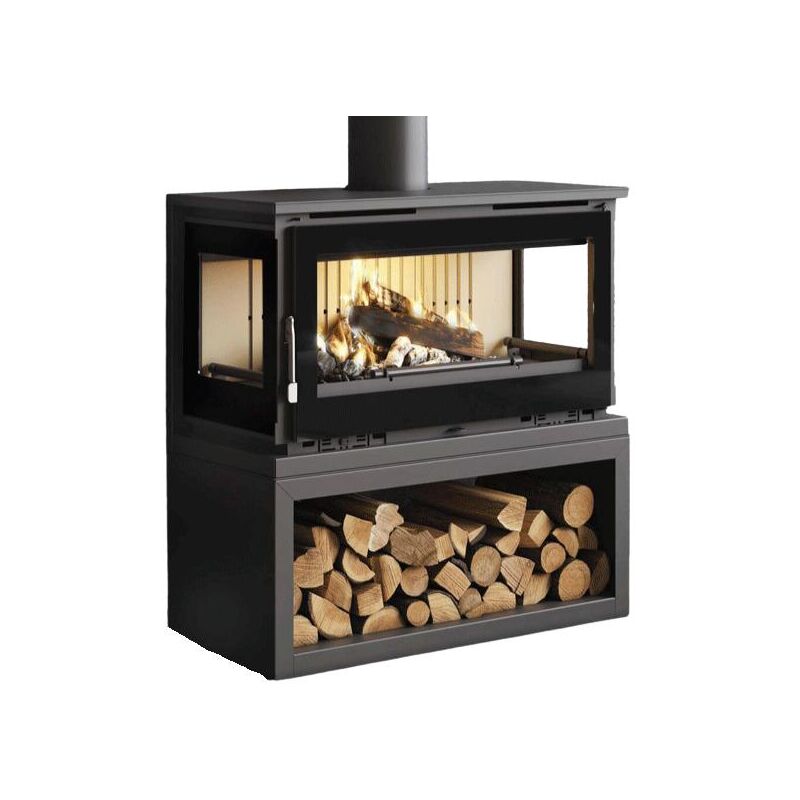 Fm Calefaccion - Poêle à bois raccordable 3 faces - firematic Calgary - s 12.5 kW