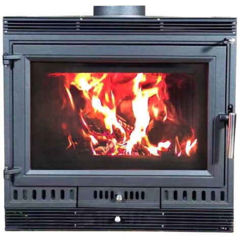 Poêle à bois AURORA 70 VENT 10,4 kW – Capacité jusqu’à 225 m³ – Dimensions H.65 x l.43 x P.70 cm – Évacuation 180 mm – Fonte intégrale
