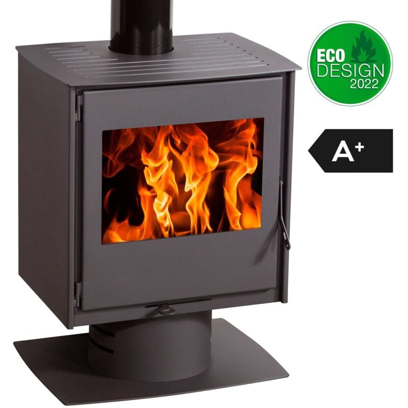 Poêle a bois eco design toscana 7,5 kw titanium