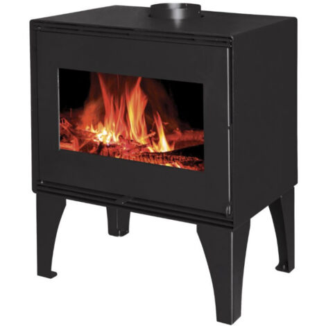 POÊLE À BOIS EDOARDO 10KW BÛCHES 50CM - Noir