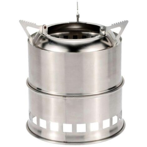 Poêle à bois en acier inoxydable, réchaud à bois de chauffage, réchaud à alcool de camping