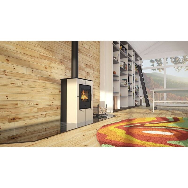 Azura Home Design - Poêle à bois evenes 9 kW en plusieurs coloris - Couleur: Beige