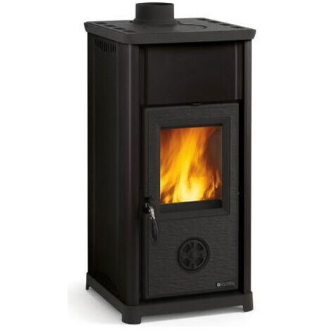 Poêle à bois – Finition Tea Black 42×42 h 83 cm 6,6 kW – La Nordica