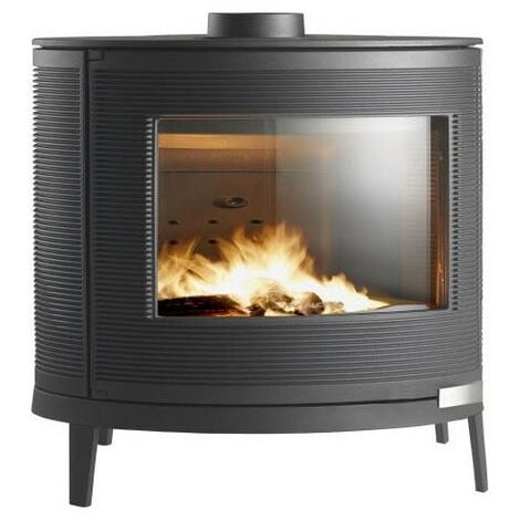 Poêle à bois fonte 9kw anthracite - Invicta - p647844