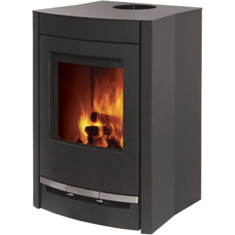 POÊLE À BOIS GEMMA 5 BÛCHES 25CM - Noir