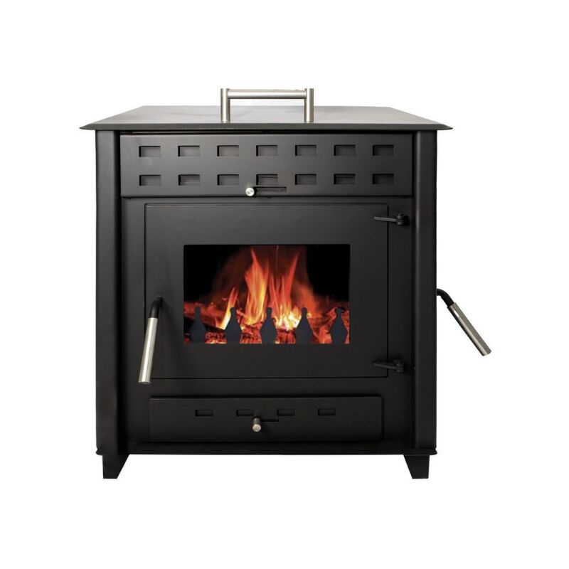 Poêle à bois hugo 9 bûches 50CM - Noir