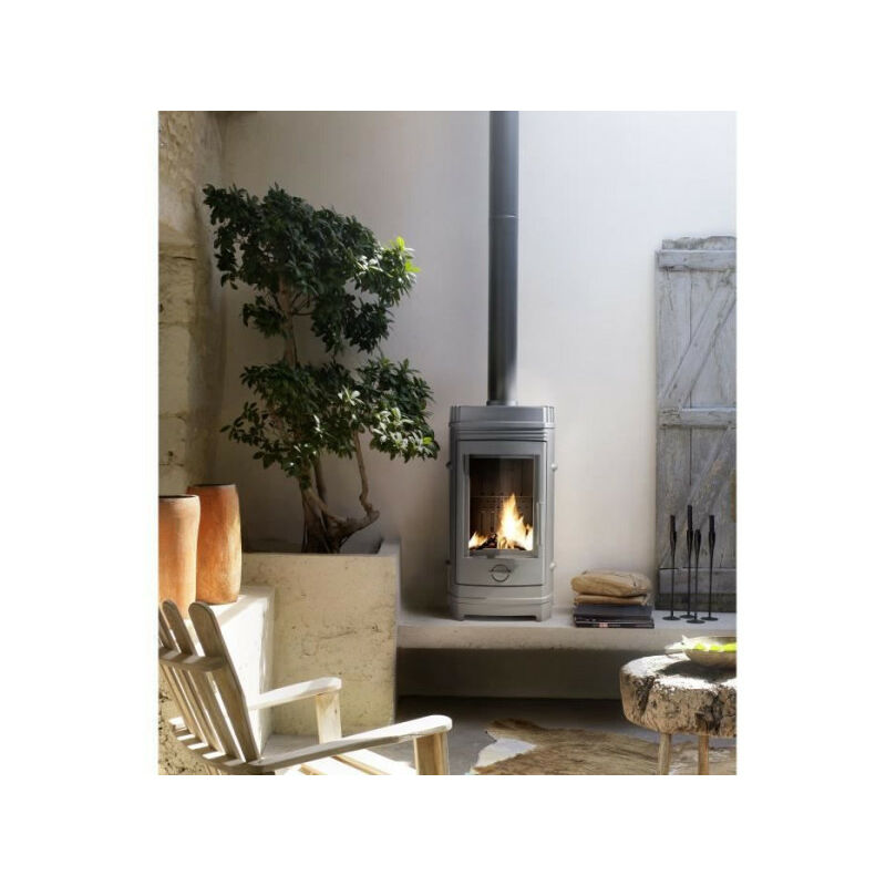 Invicta - Poele a Bois Cassine - Puissance optimale :10 kW - Max : 15 kW - Rendement 76%, bûches 34 cm - Fabriqué en France