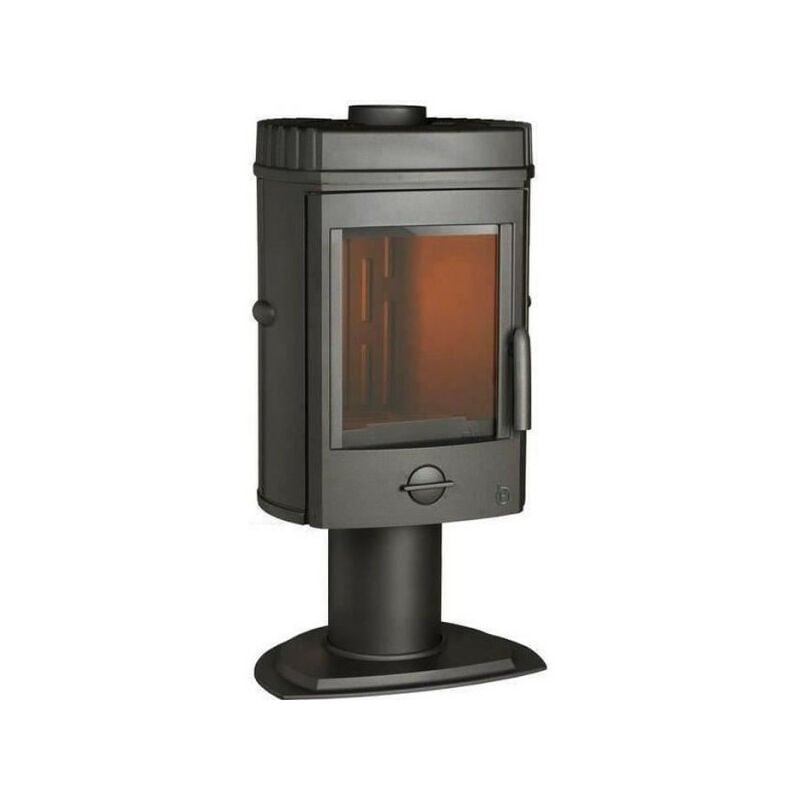 Invicta - Poele a Bois Mesnil - Puissance optimale 8 kW - Max: 12kW- Bûches 34 cm max - Fonte - Fabriqué en France - Ecodesign