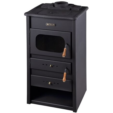 Poêle à bois Metalik Clasic 9,6 kW avec plaque en fonte – chauffage de la maison