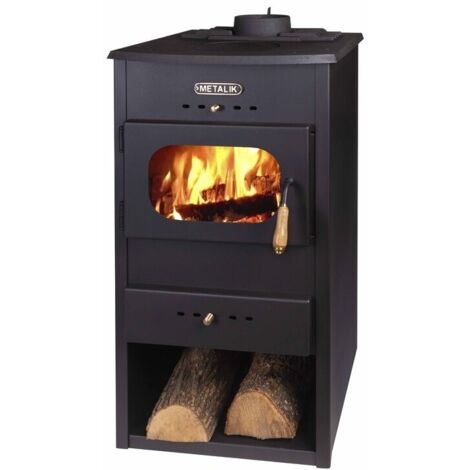 Poêle à bois Metalik Hit 8,6 kW avec plaque en fonte – chauffage de la maison