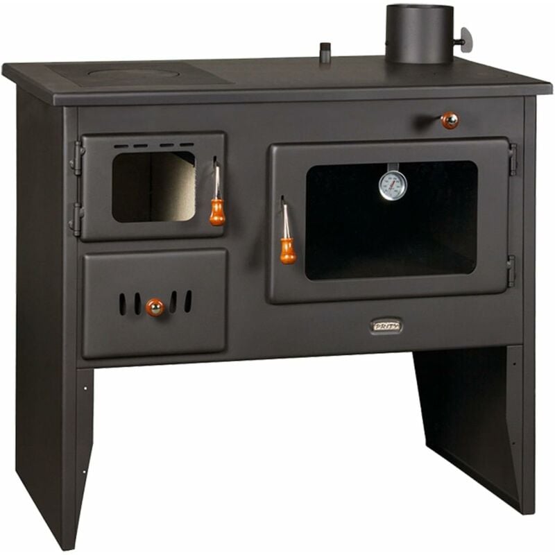 Poêle à bois pour système de chauffage central. Puissance de chauffage 4 + 12 kW. Modèle "Prity W12 PM"