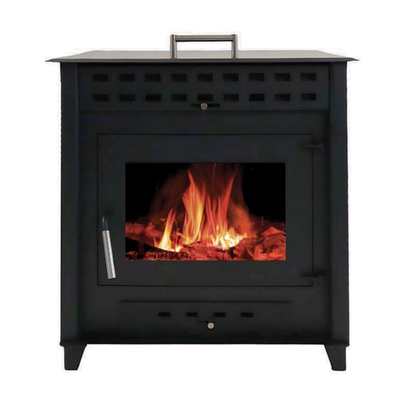 Poêle à bois noa 9 bûches 50CM - Noir