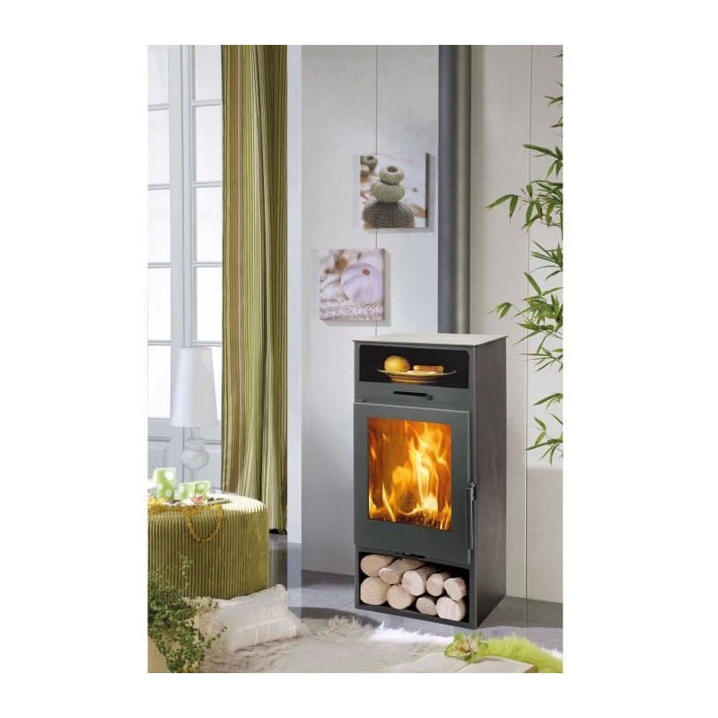 Panadero - Poele a bois Nijar Ecodesign - 6,3 kw - Bûches 40 cm