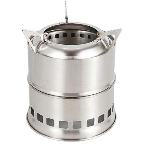 Poêle à bois pliable et coupe-vent, poêle de camping portable, poêle rond pour randonnée et backpacking. (96 caractères)
