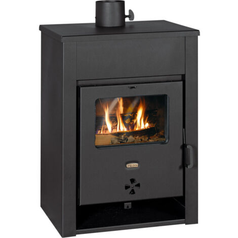 Poêle à bois Prity K13 D – 12,4 kW, Classe A, Noir Graphite, Design Robuste