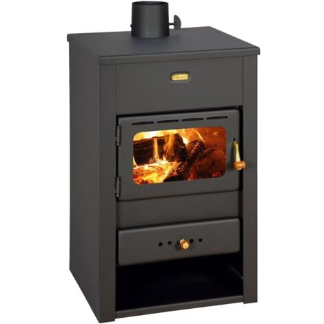 Poêle à bois Prity K2 – 10,4 kW, Noir Graphite, Classe A, Design Compact