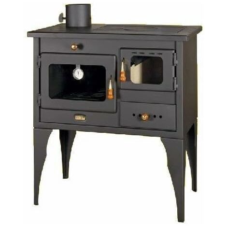 Poêle à bois avec four Prity K2 GT – 8,1 kW, Bordeaux, Classe A+, Style
