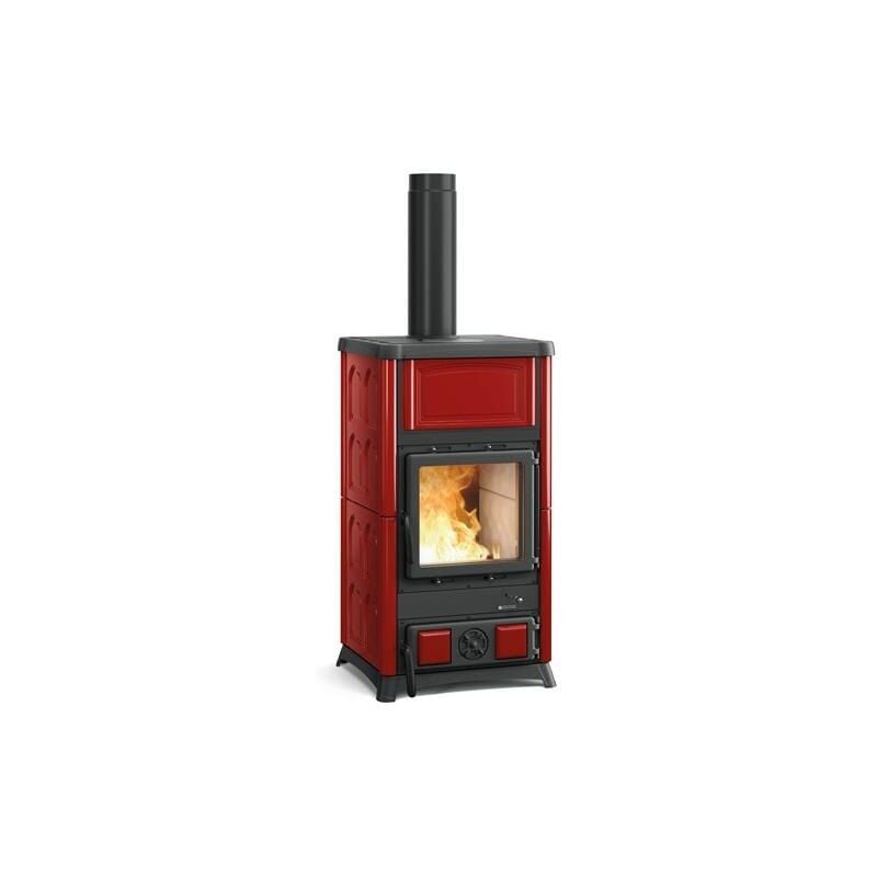 Nordica - Poêle à bois raccordable en céramique - la Concita 2.0 11.8 kW Bordeaux