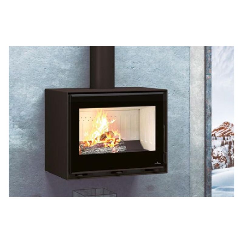 Bronpi - Poêle à bois suspendu Cairo 70 Box 12 kW Foyer en vermiculite - Sans kit ventilation