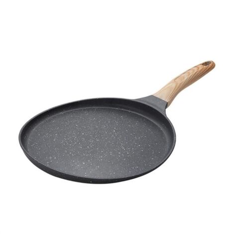 PoêLe à CrêPe AntiadhéSive, PoêLe Dosa à RevêTement en Granit pour la Cuisson, PoêLe Plate pour Tortillas, Omelette, CrêPièRe