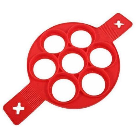 Poêle à crêpes antiadhésive en silicone, idéale pour préparer des petits-déjeuners et des omelettes.